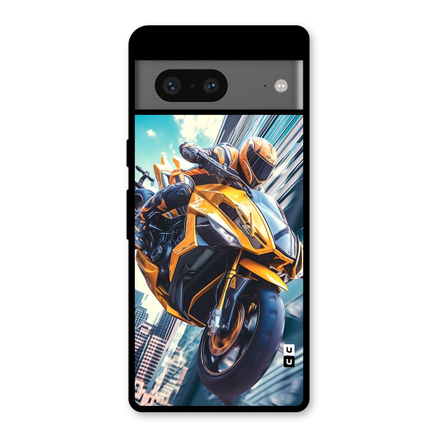 Super Bike Falling Glass Back Case for Google Pixel 7