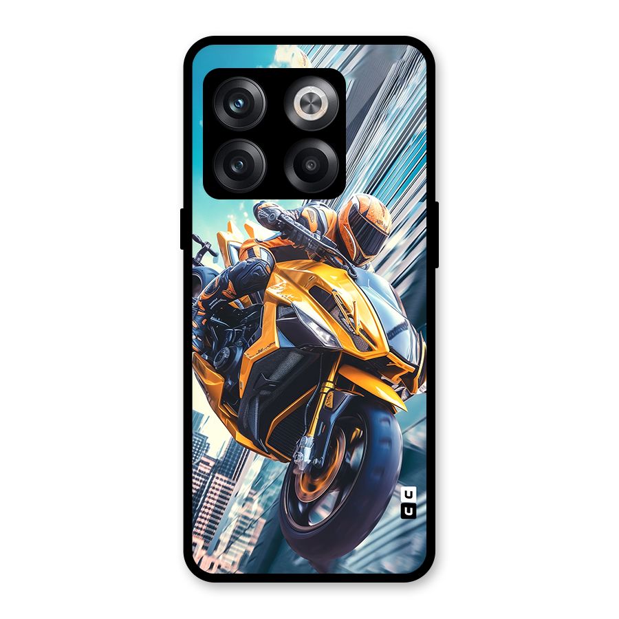 Super Bike Falling Glass Back Case for OnePlus 10T