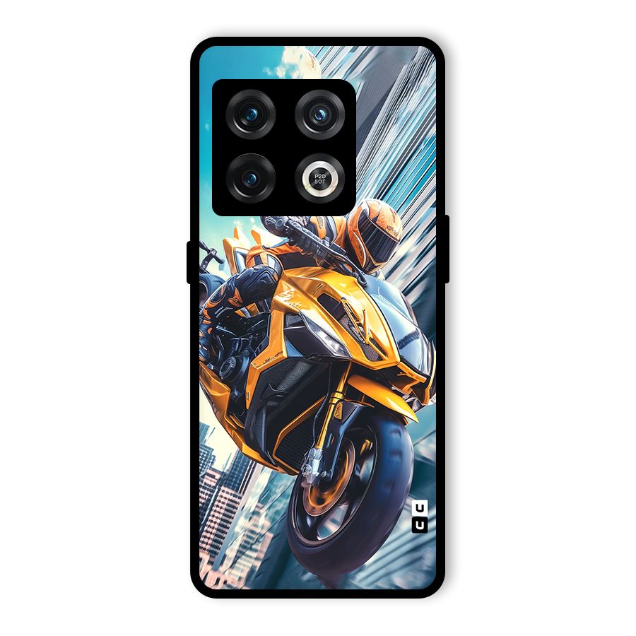 Super Bike Falling Glass Back Case for OnePlus 10 Pro 5G