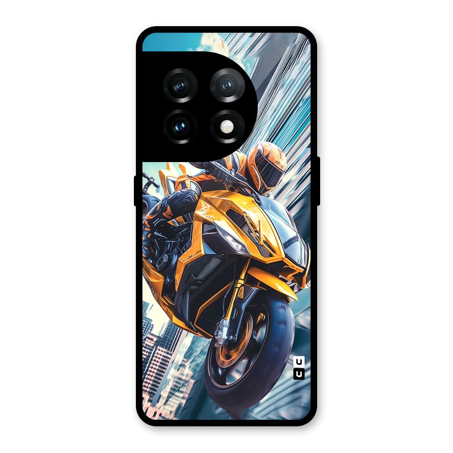 Super Bike Falling Glass Back Case for OnePlus 11