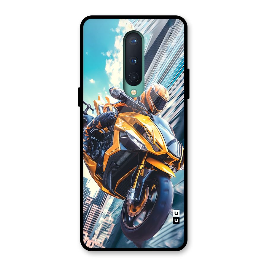 Super Bike Falling Glass Back Case for OnePlus 8