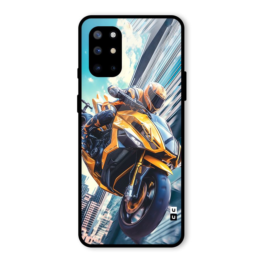 Super Bike Falling Glass Back Case for OnePlus 8T