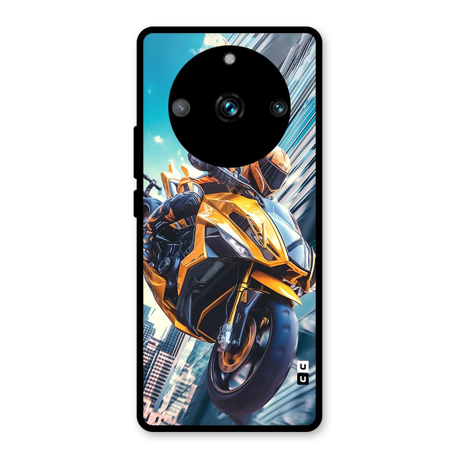Super Bike Falling Glass Back Case for Realme 11 Pro Plus