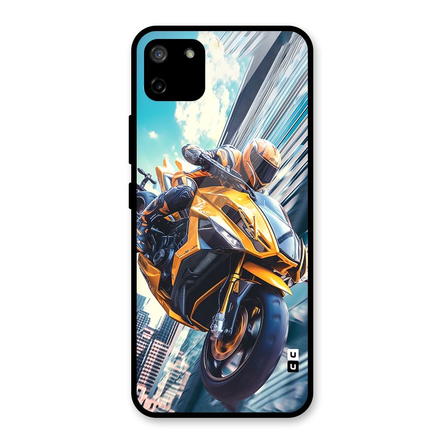 Super Bike Falling Glass Back Case for Realme C11