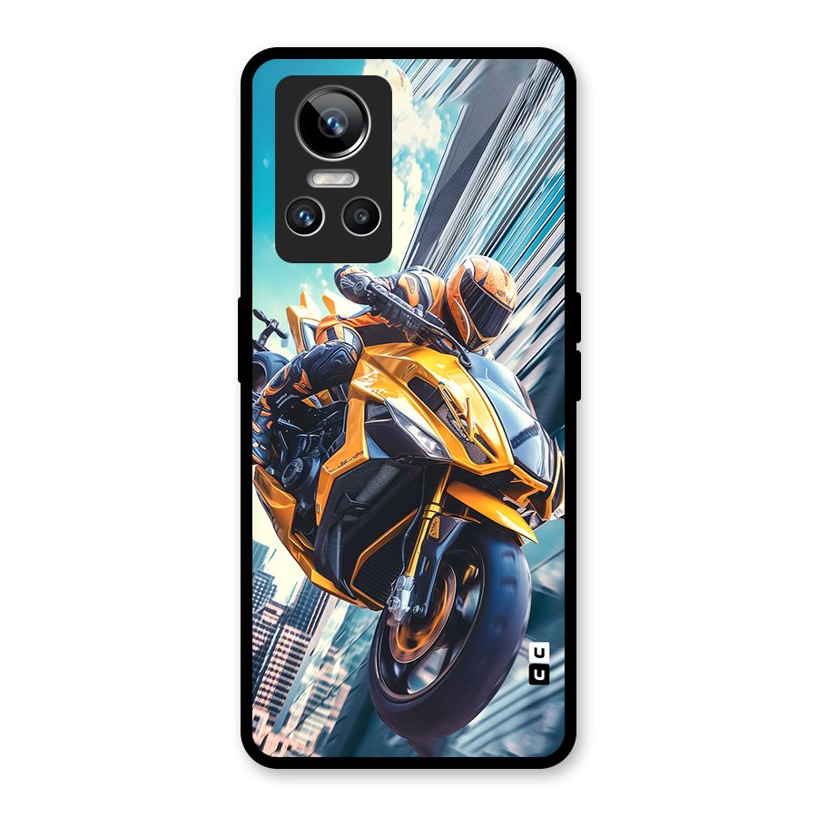 Super Bike Falling Glass Back Case for Realme GT Neo 3