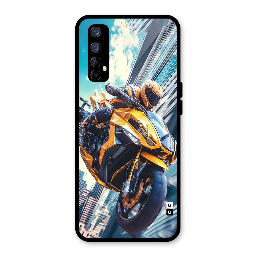 Super Bike Falling Glass Back Case for Realme Narzo 20 Pro
