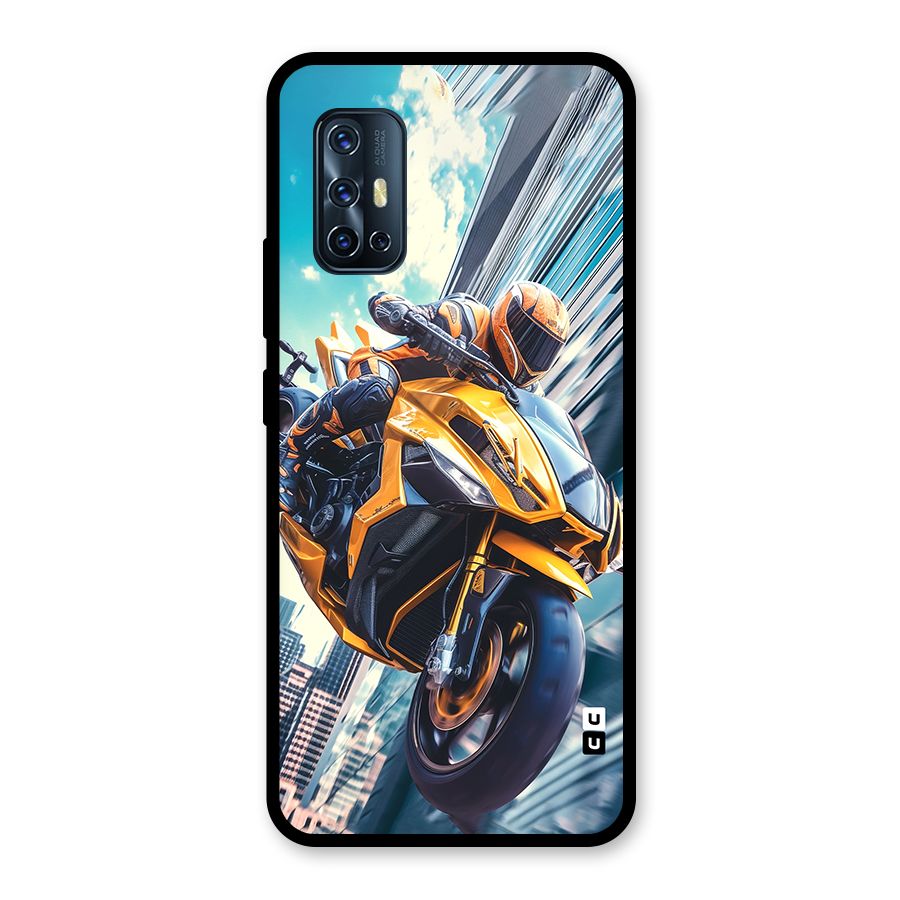 Super Bike Falling Glass Back Case for Vivo V17