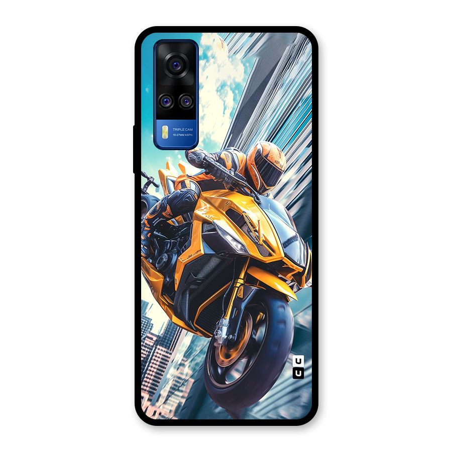 Super Bike Falling Glass Back Case for Vivo Y31