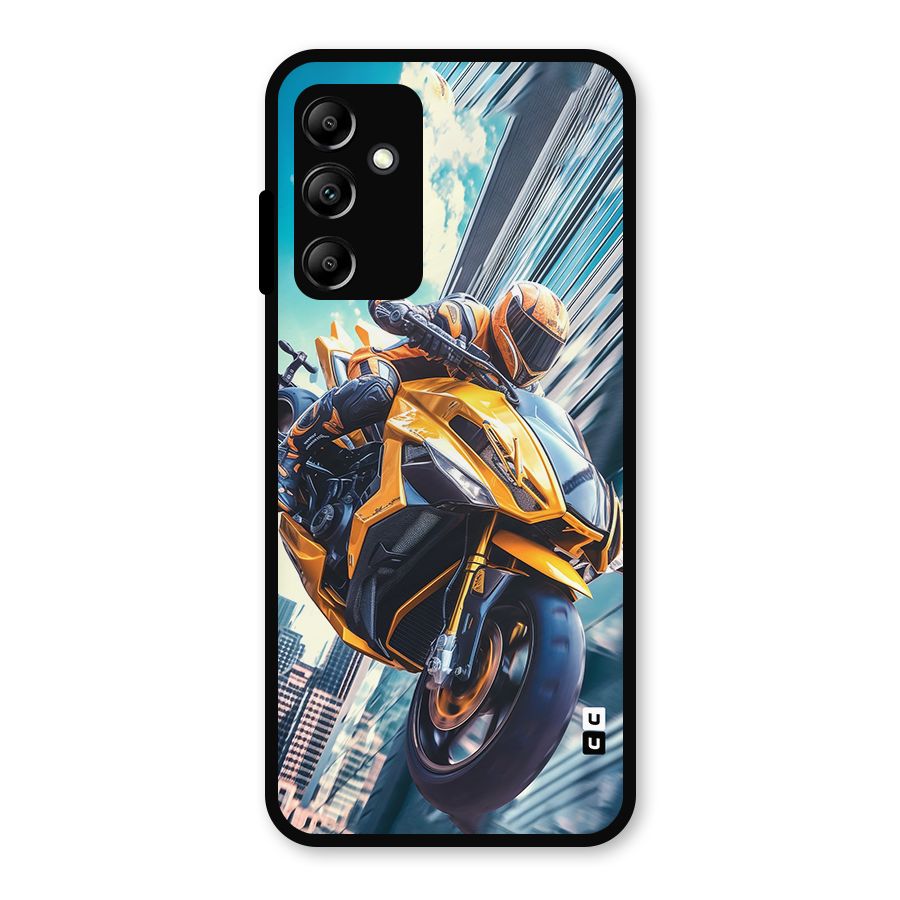 Super Bike Falling Metal Back Case for Galaxy A14 5G
