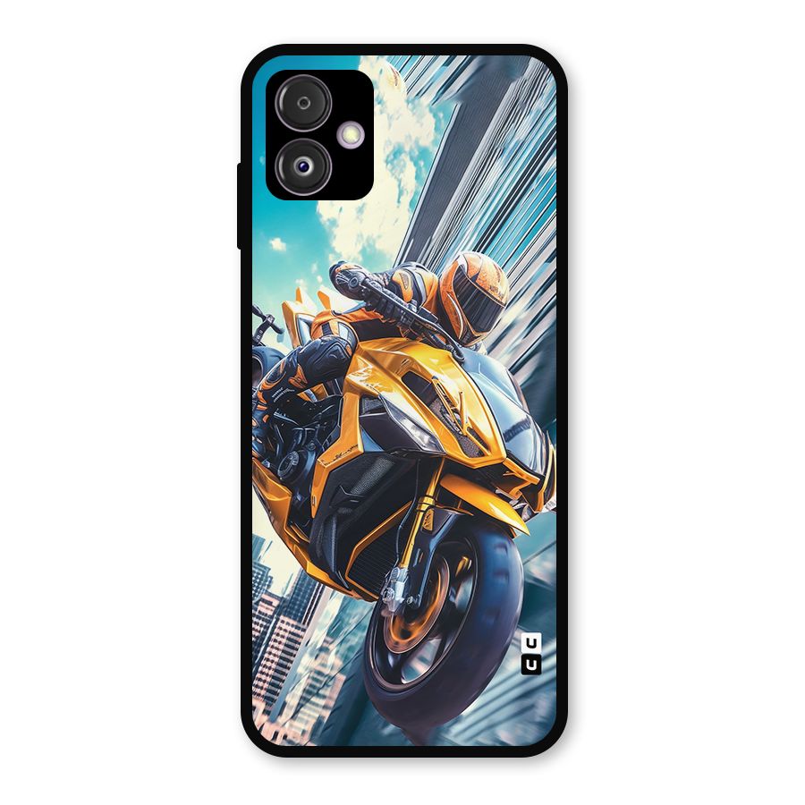 Super Bike Falling Metal Back Case for Galaxy F14