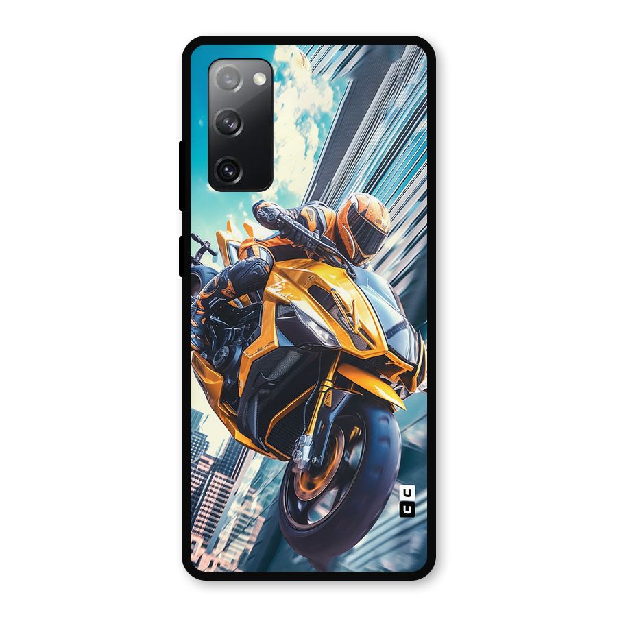 Super Bike Falling Metal Back Case for Galaxy S20 FE 5G