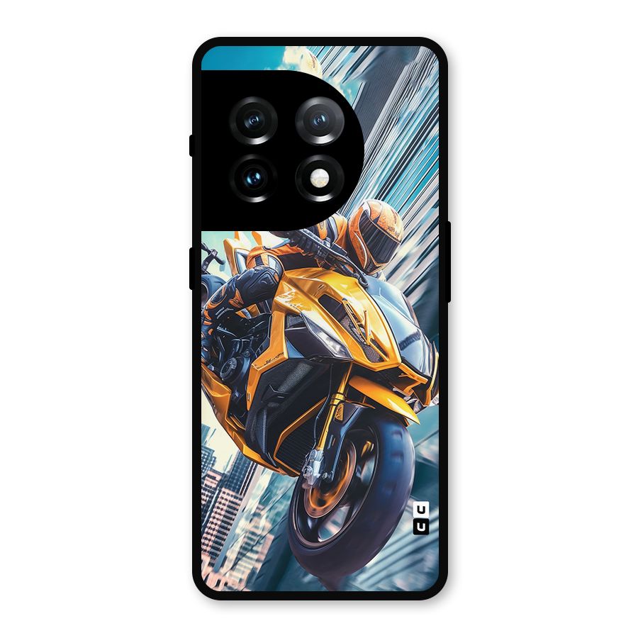 Super Bike Falling Metal Back Case for OnePlus 11