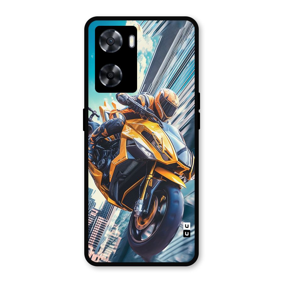 Super Bike Falling Metal Back Case for OnePlus Nord N20 SE