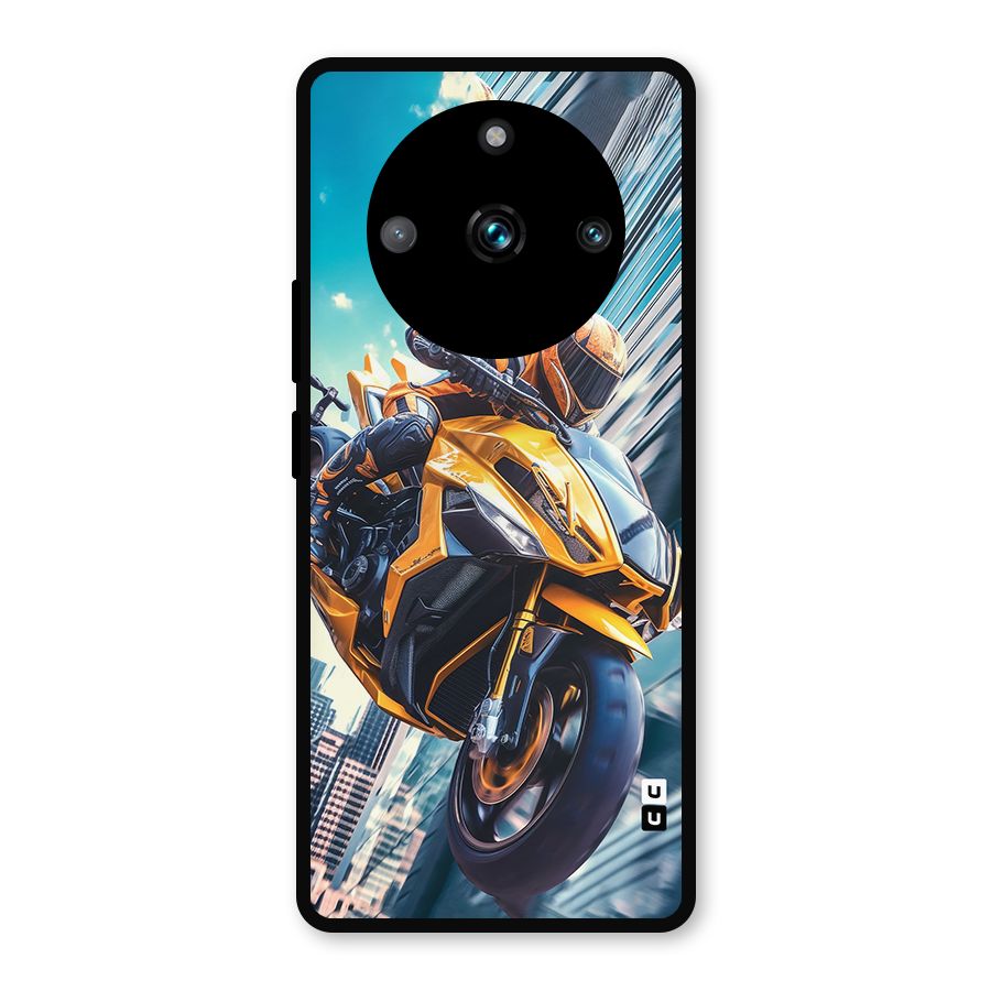 Super Bike Falling Metal Back Case for Realme 11 Pro Plus