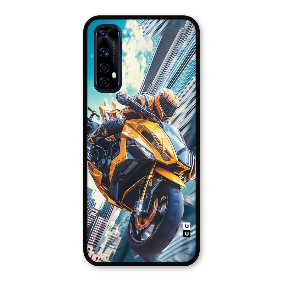Super Bike Falling Metal Back Case for Realme 7