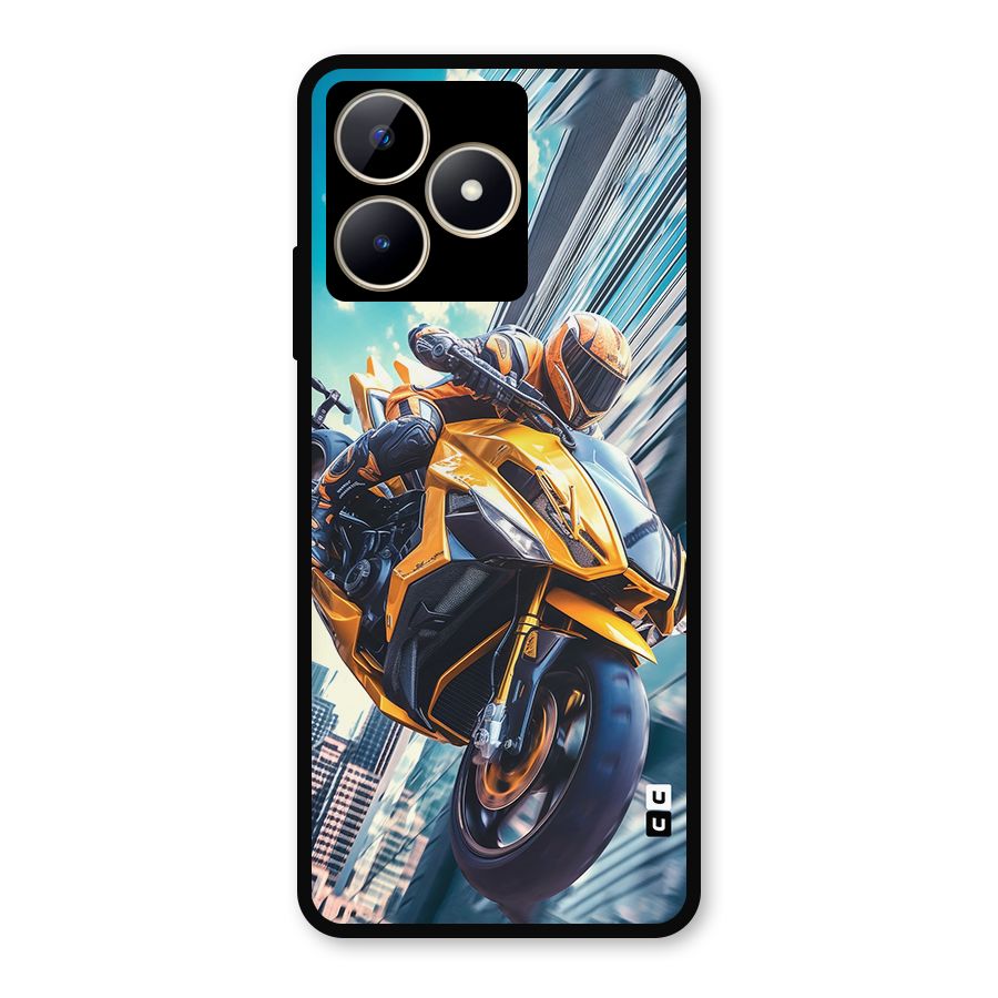 Super Bike Falling Metal Back Case for Realme C53