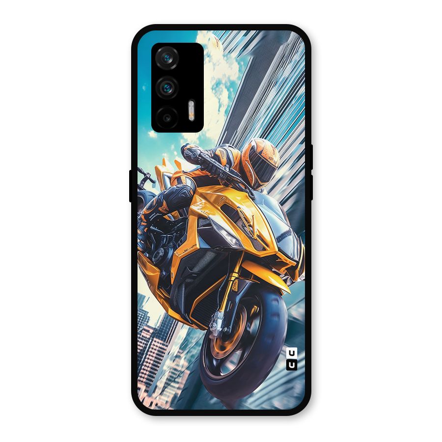 Super Bike Falling Metal Back Case for Realme GT 5G