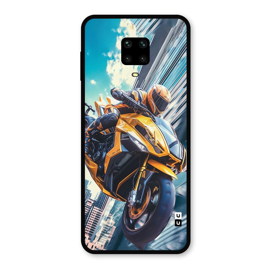 Super Bike Falling Metal Back Case for Redmi Note 10 Lite