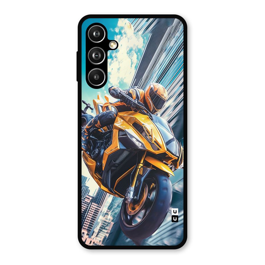 Super Bike Falling Metal Back Case for Samsung Galaxy M54
