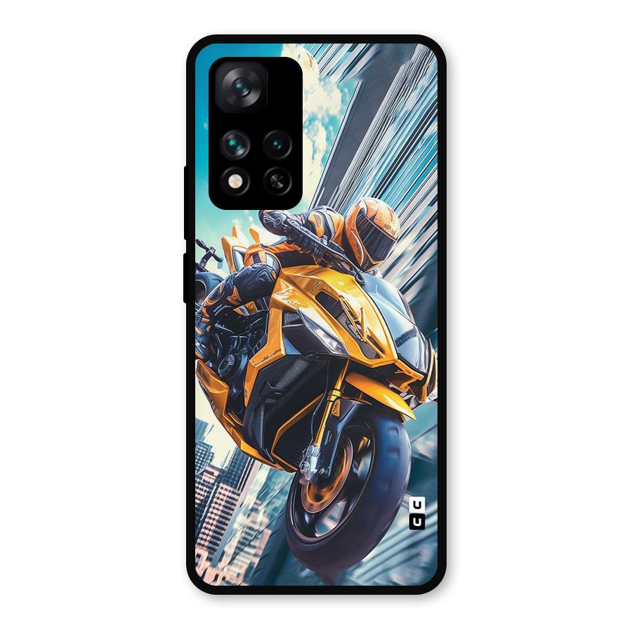 Super Bike Falling Metal Back Case for Xiaomi 11i Hypercharge 5G