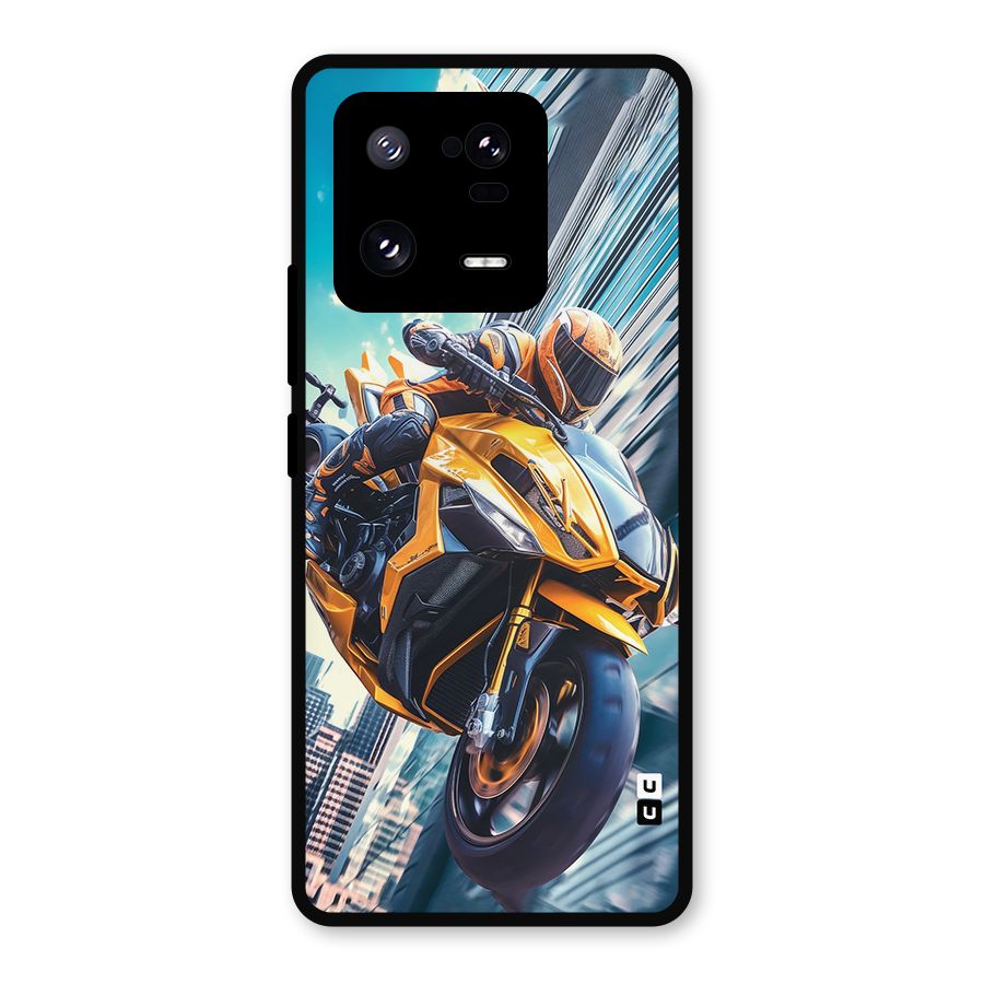 Super Bike Falling Metal Back Case for Xiaomi 13 Pro