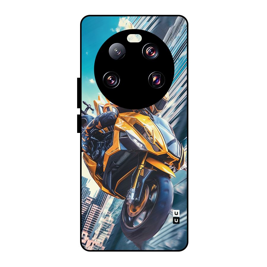 Super Bike Falling Metal Back Case for Xiaomi 13 Ultra