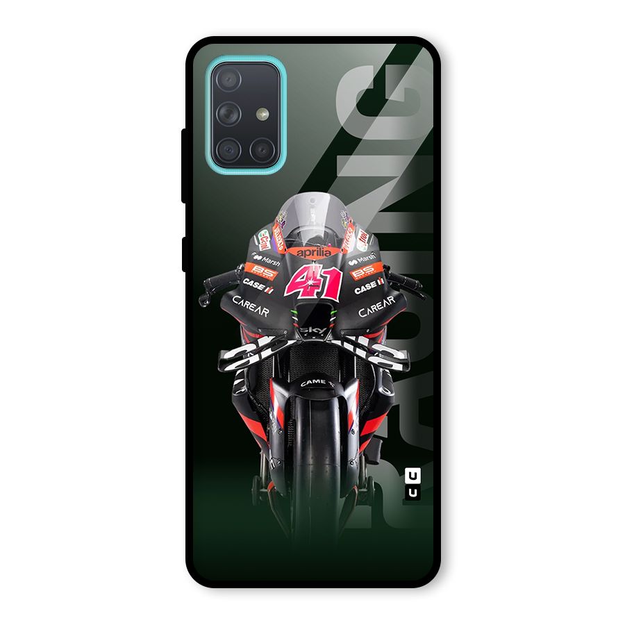 Super Biker Glass Back Case for Galaxy A71