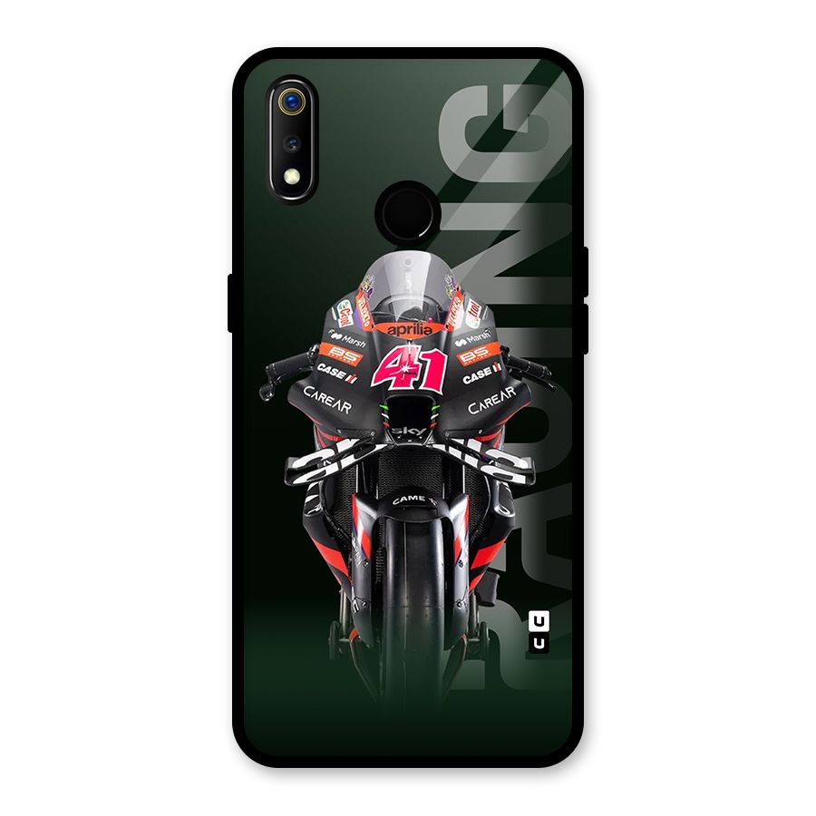 Super Biker Glass Back Case for Realme 3i