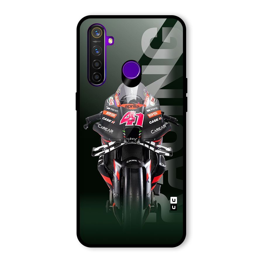 Super Biker Glass Back Case for Realme 5 Pro