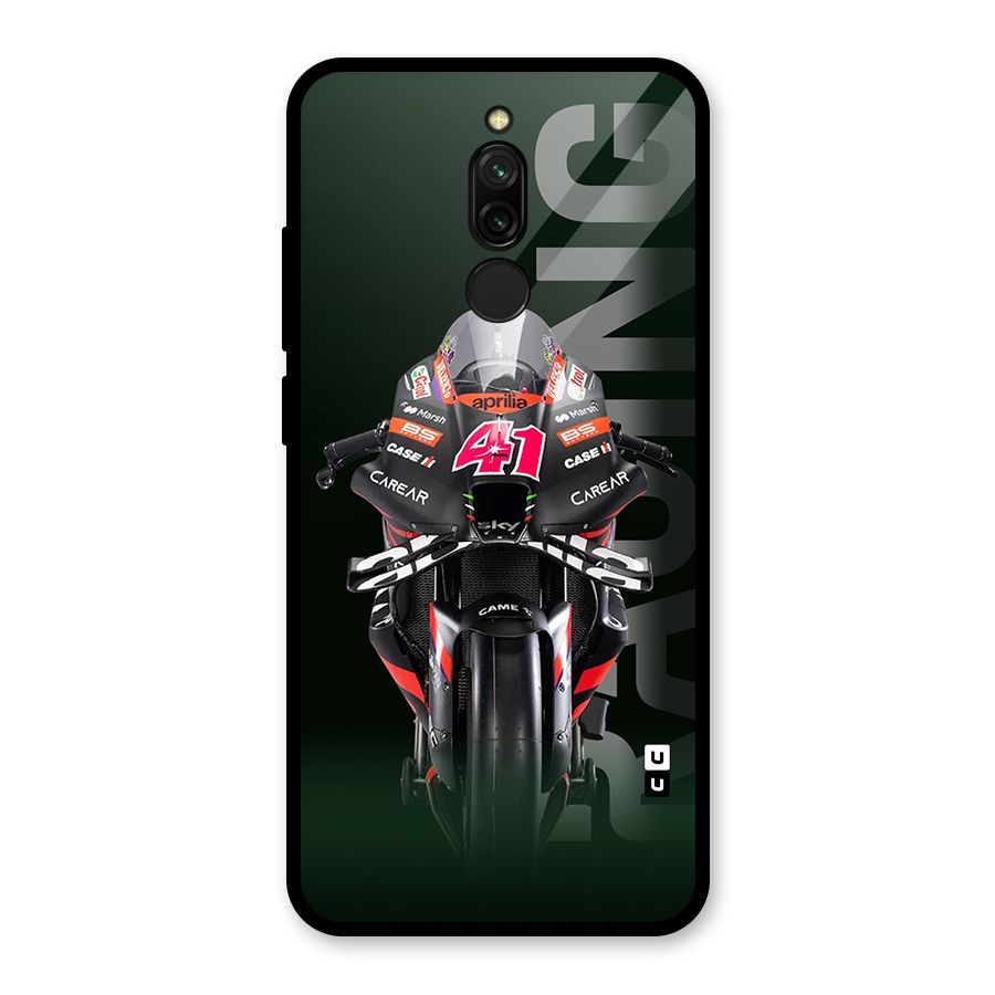 Super Biker Glass Back Case for Redmi 8