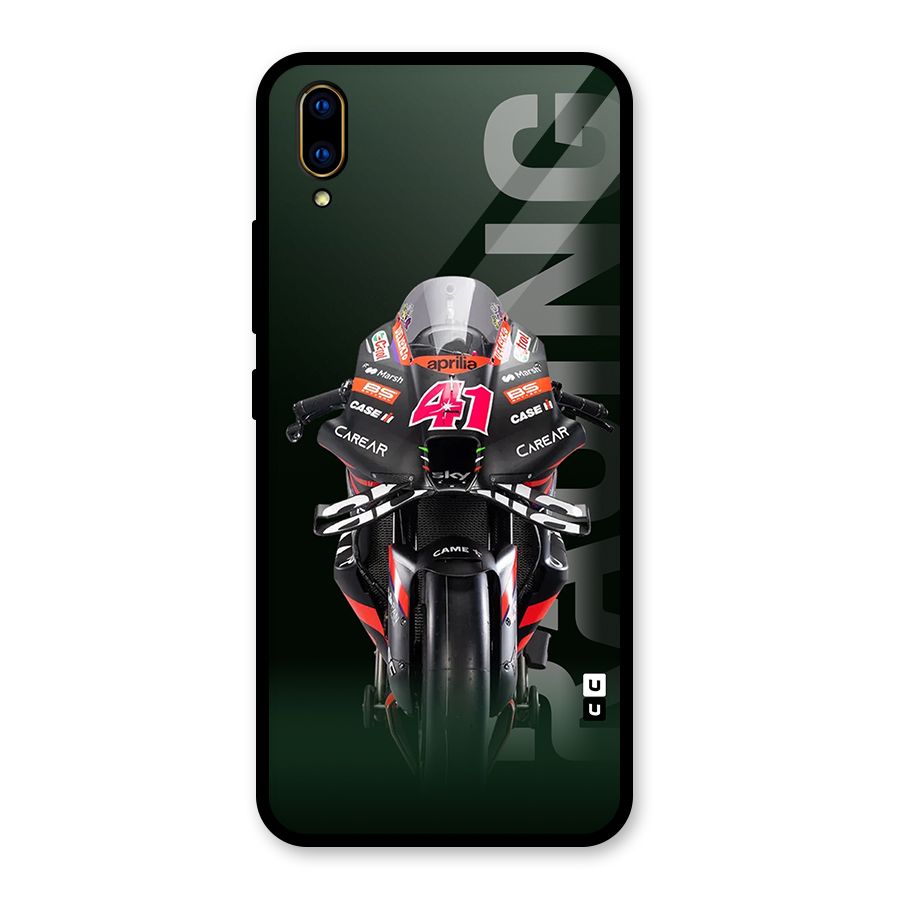 Super Biker Glass Back Case for Vivo V11 Pro