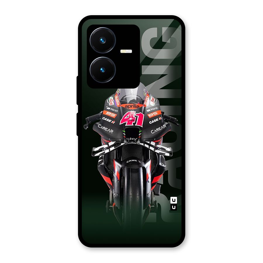 Super Biker Glass Back Case for Vivo Y22s