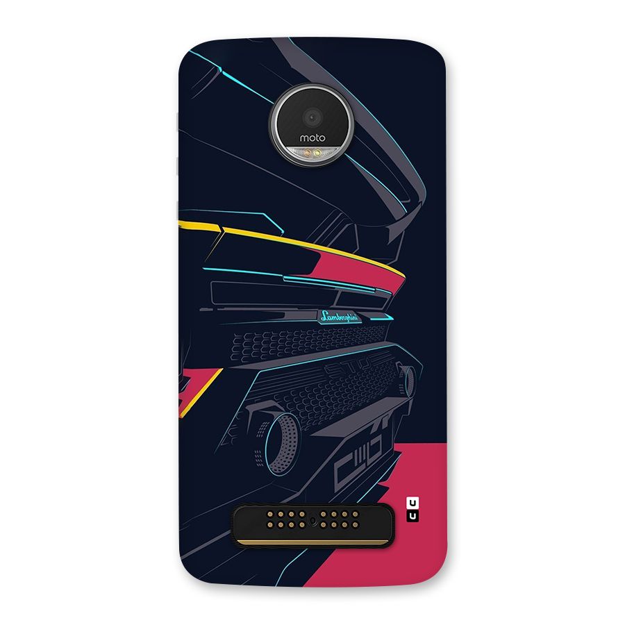 Super Car Parked Back Case for Moto Z Play