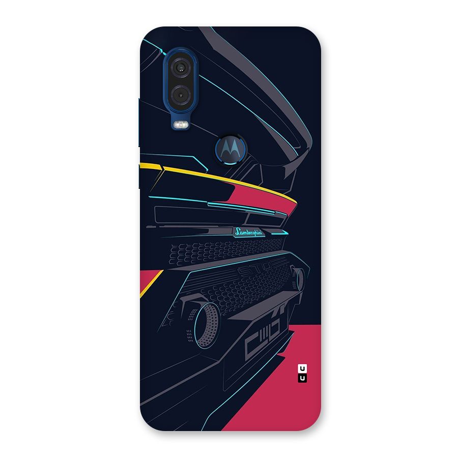 Super Car Parked Back Case for Motorola One Vision
