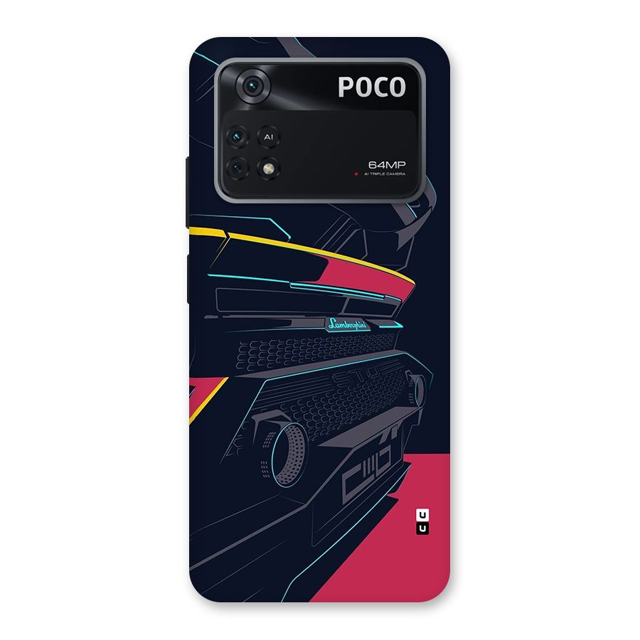 Super Car Parked Back Case for Poco M4 Pro 4G