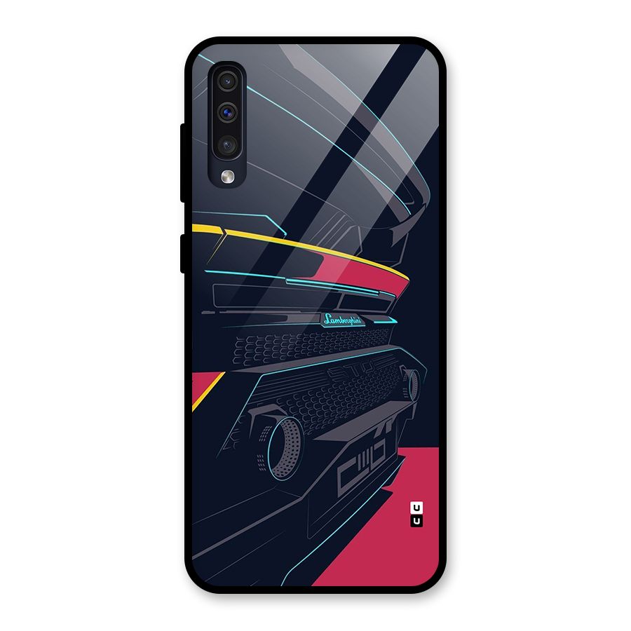 Super Car Parked Glass Back Case for Galaxy A30s