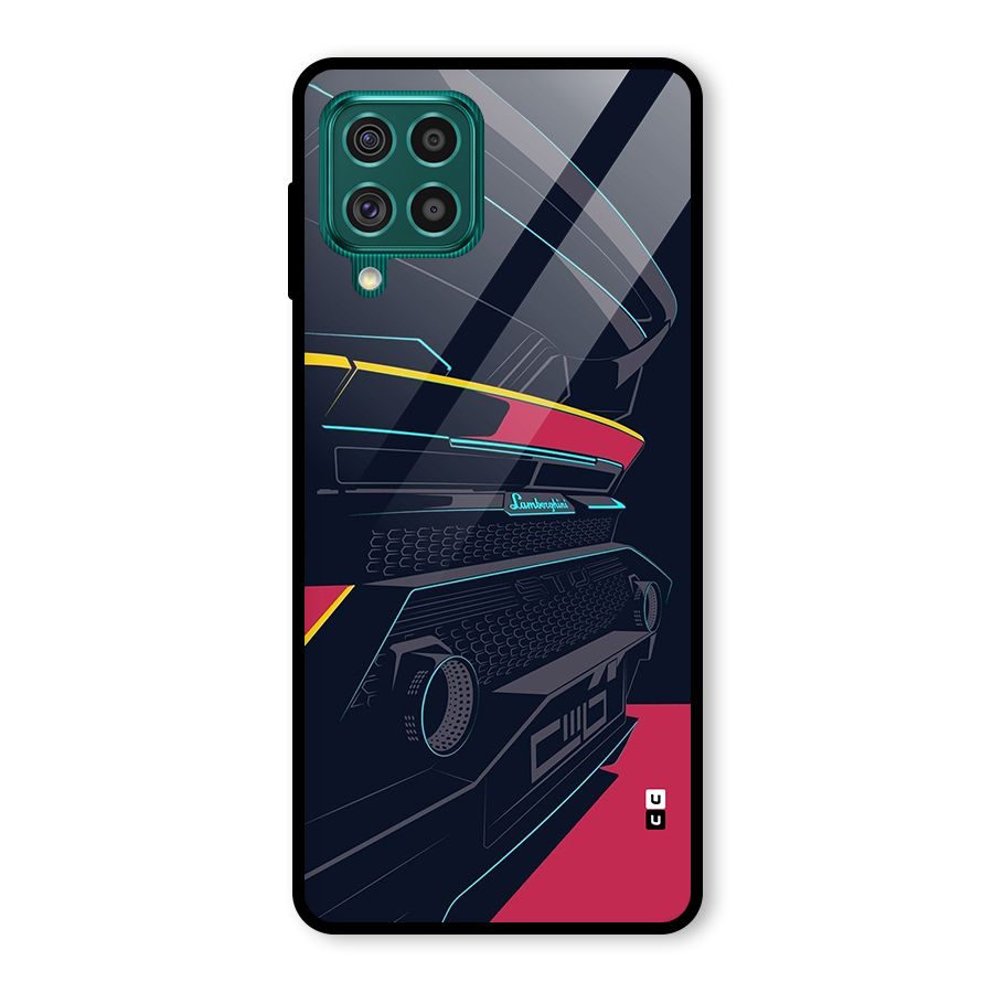 Super Car Parked Glass Back Case for Galaxy F62