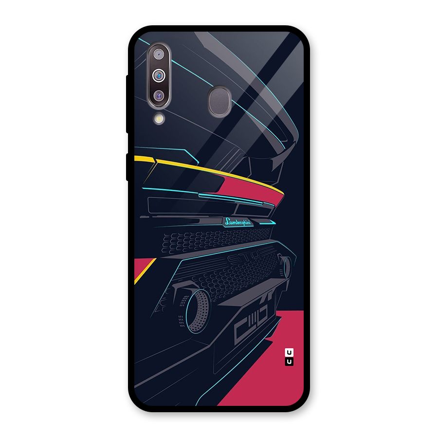 Super Car Parked Glass Back Case for Galaxy M30