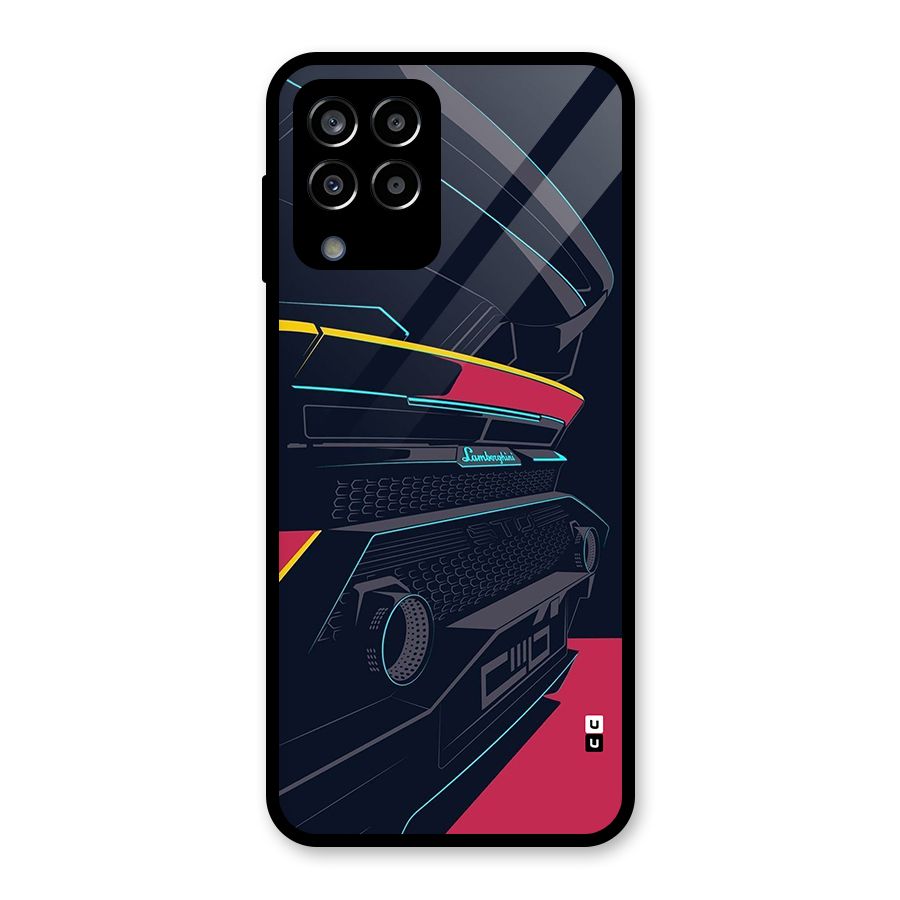 Super Car Parked Glass Back Case for Galaxy M33