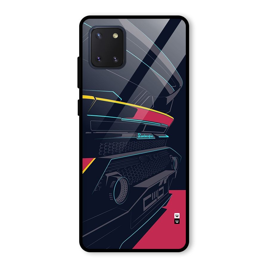 Super Car Parked Glass Back Case for Galaxy Note 10 Lite