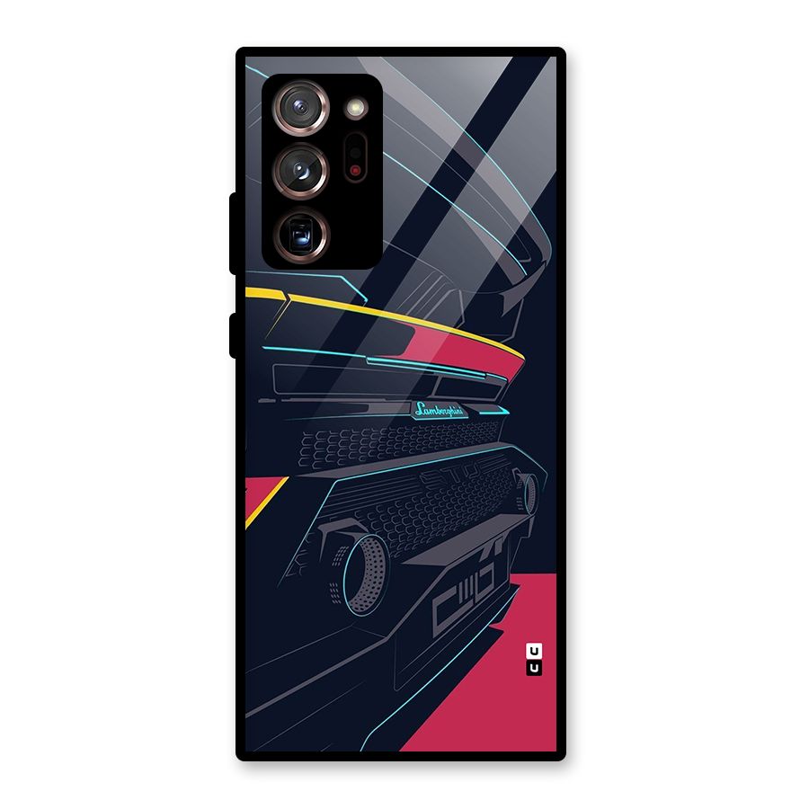 Super Car Parked Glass Back Case for Galaxy Note 20 Ultra
