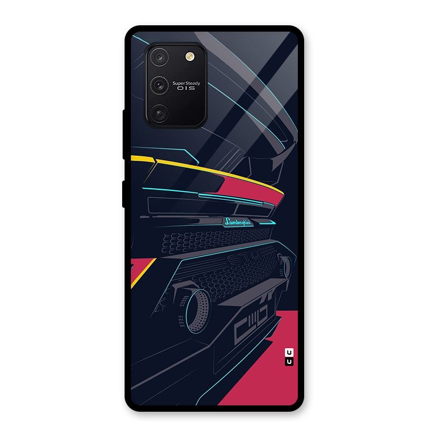 Super Car Parked Glass Back Case for Galaxy S10 Lite