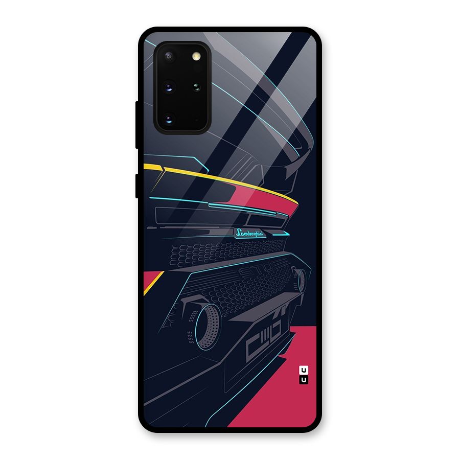 Super Car Parked Glass Back Case for Galaxy S20 Plus