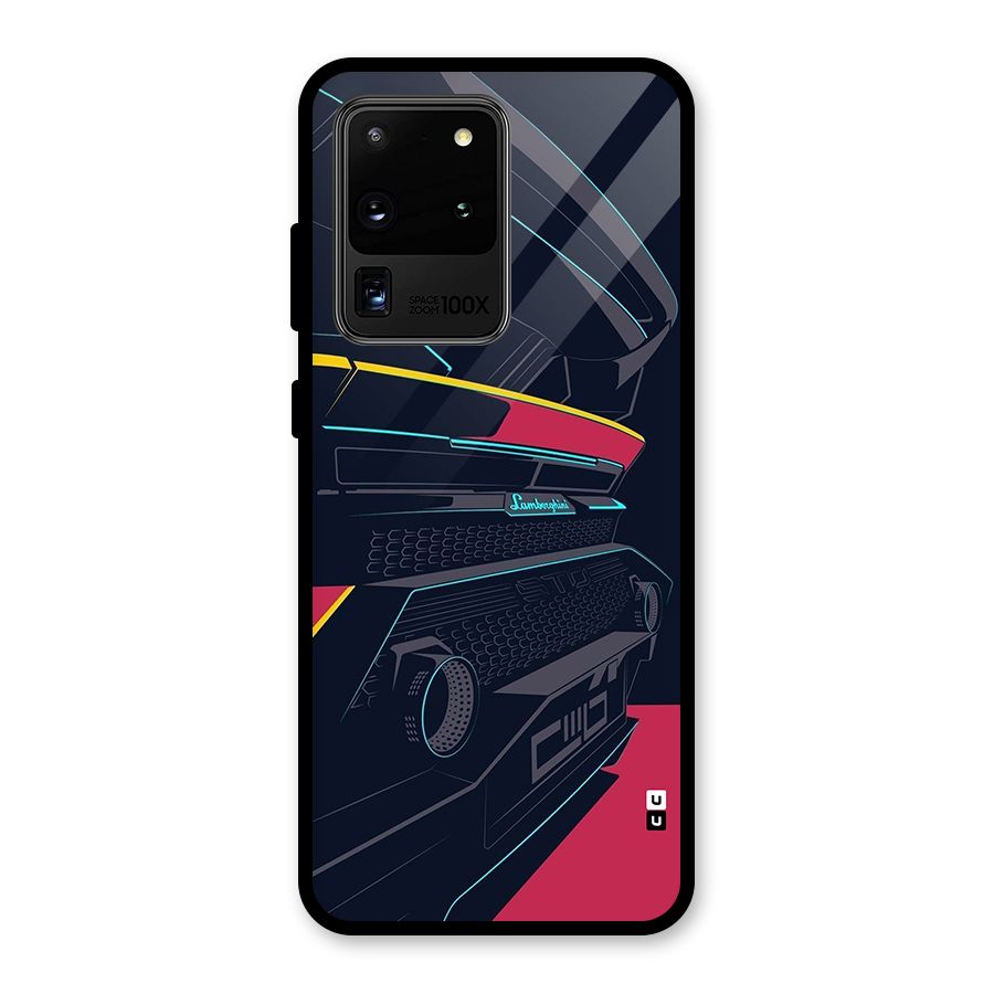 Super Car Parked Glass Back Case for Galaxy S20 Ultra