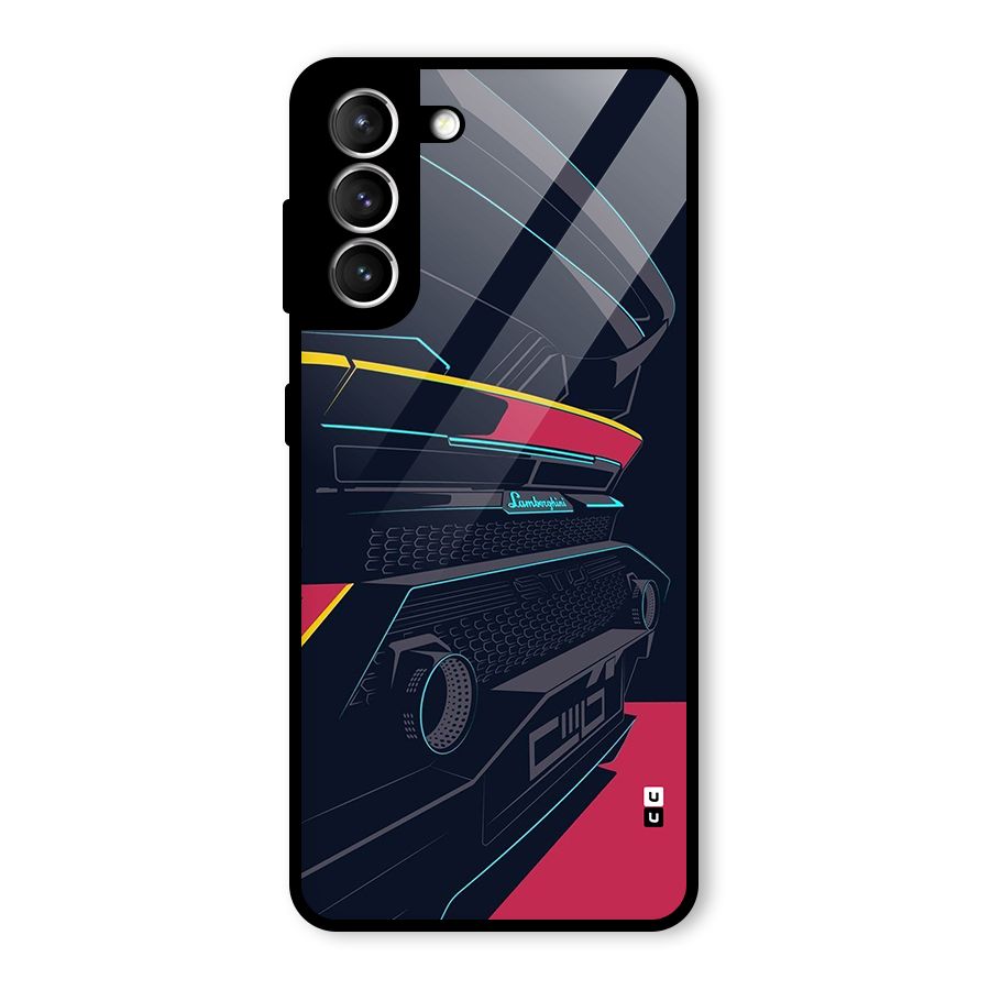 Super Car Parked Glass Back Case for Galaxy S21 5G