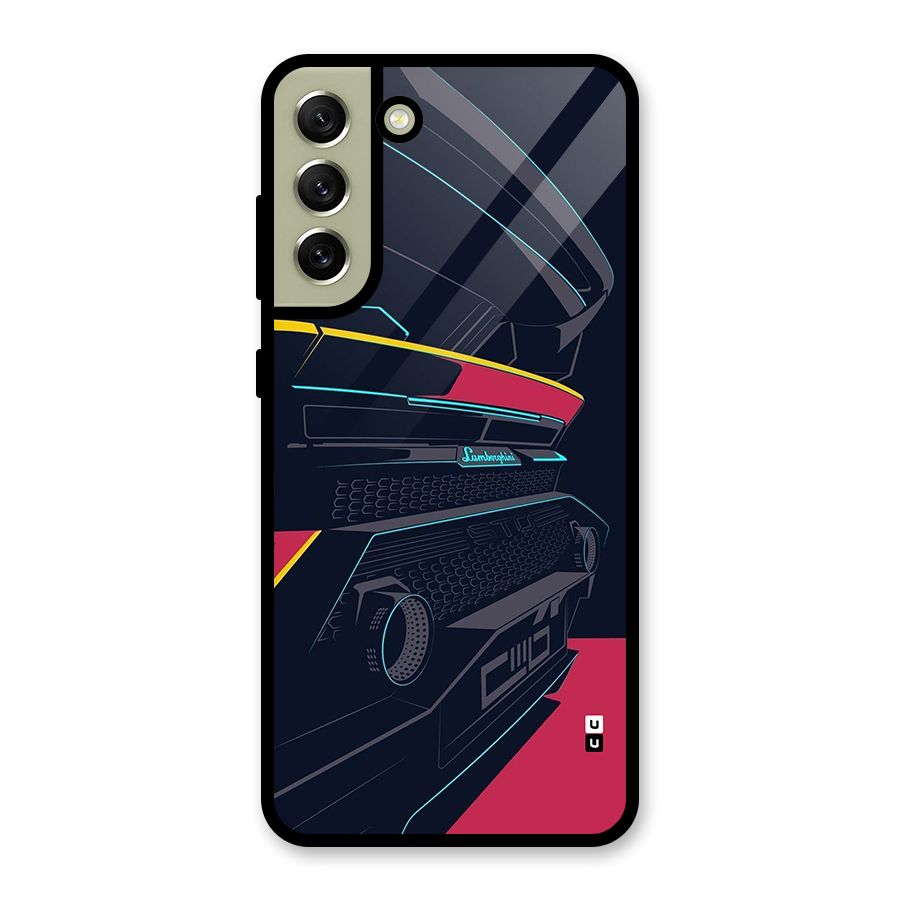 Super Car Parked Glass Back Case for Galaxy S21 FE 5G