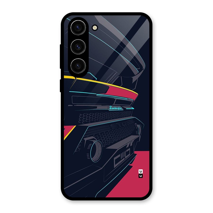 Super Car Parked Glass Back Case for Galaxy S23 Plus