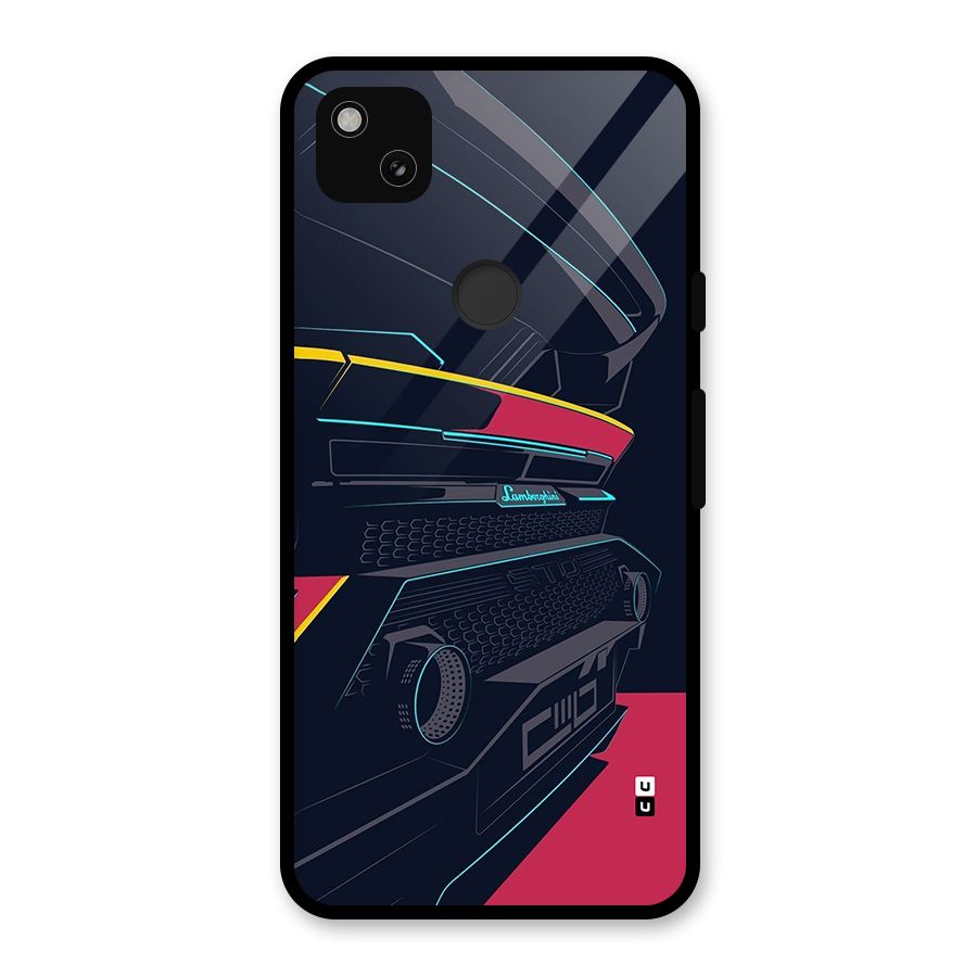Super Car Parked Glass Back Case for Google Pixel 4a