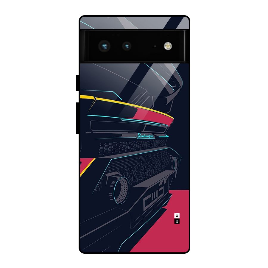 Super Car Parked Glass Back Case for Google Pixel 6