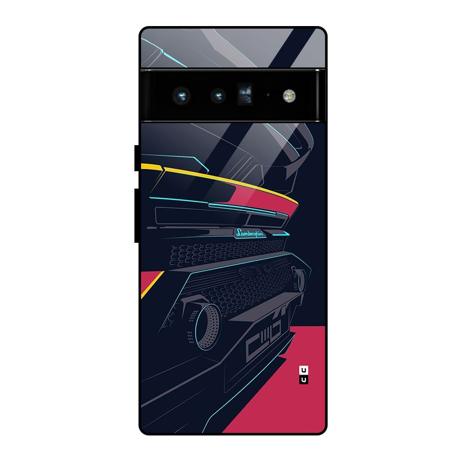 Super Car Parked Glass Back Case for Google Pixel 6 Pro